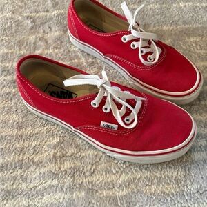 Vans Red Canvas Sneakers